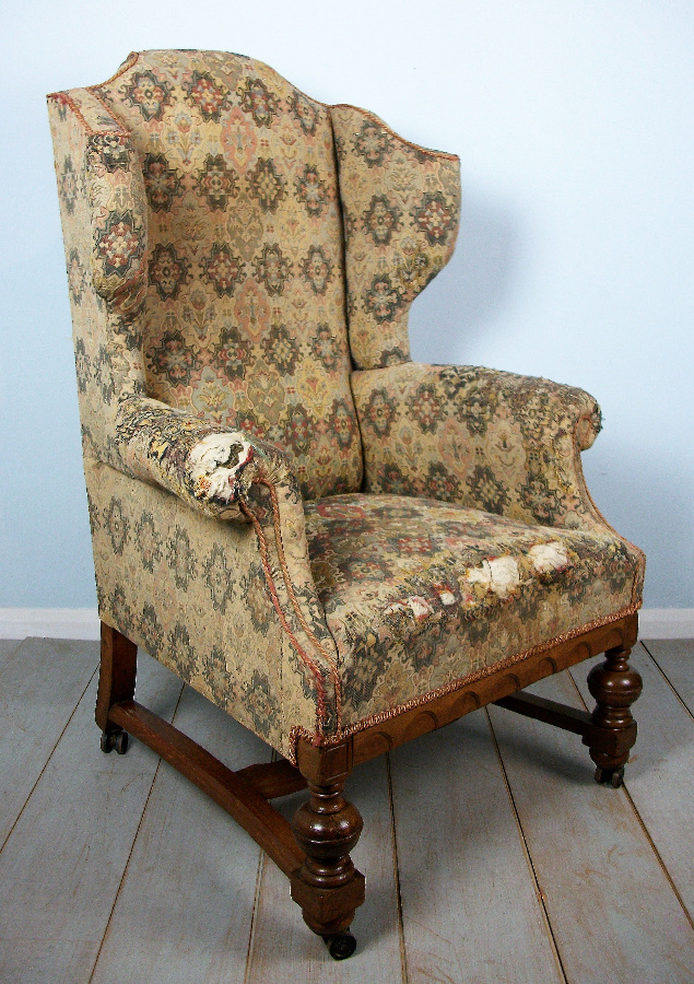 William and Mary Wing Back Armchair